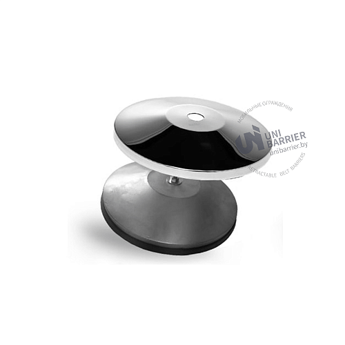 Канатная стойка ограждения UniRope-220 серебристая с плоской верхушкой