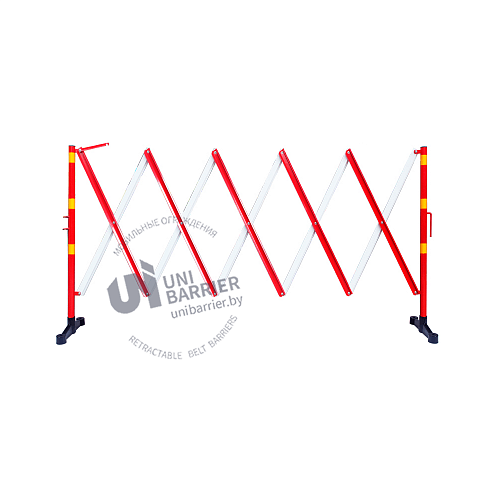 Раздвижное ограждение UniExpand 230R алюминиевое 3 м. красно-белое